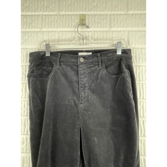 LOFT Black Velvet Slim Flare Pants 14 - Picture 5 of 9